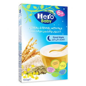 HERO BABY 8 CEREALS & FENNEL WITH MILK 150 GM